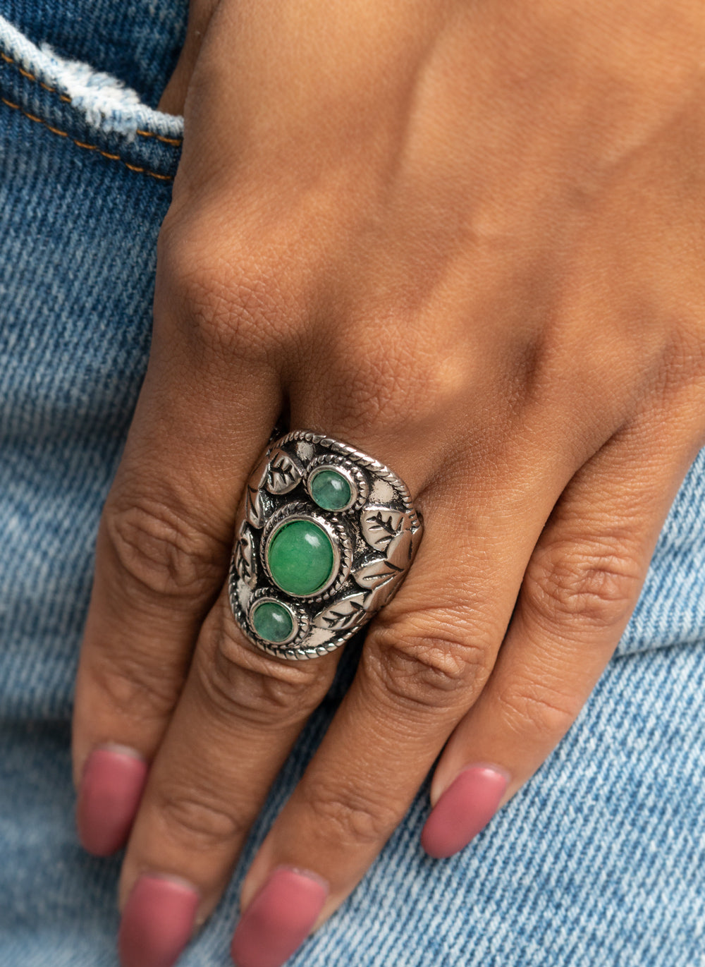 Paparazzi Rings - Palms Up - Green