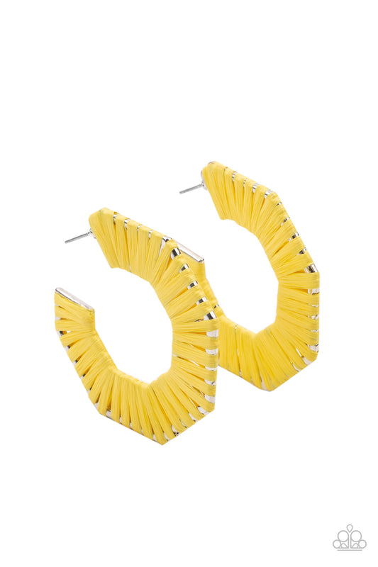 Paparazzi Earrings - Fabulously Fiesta - Yellow