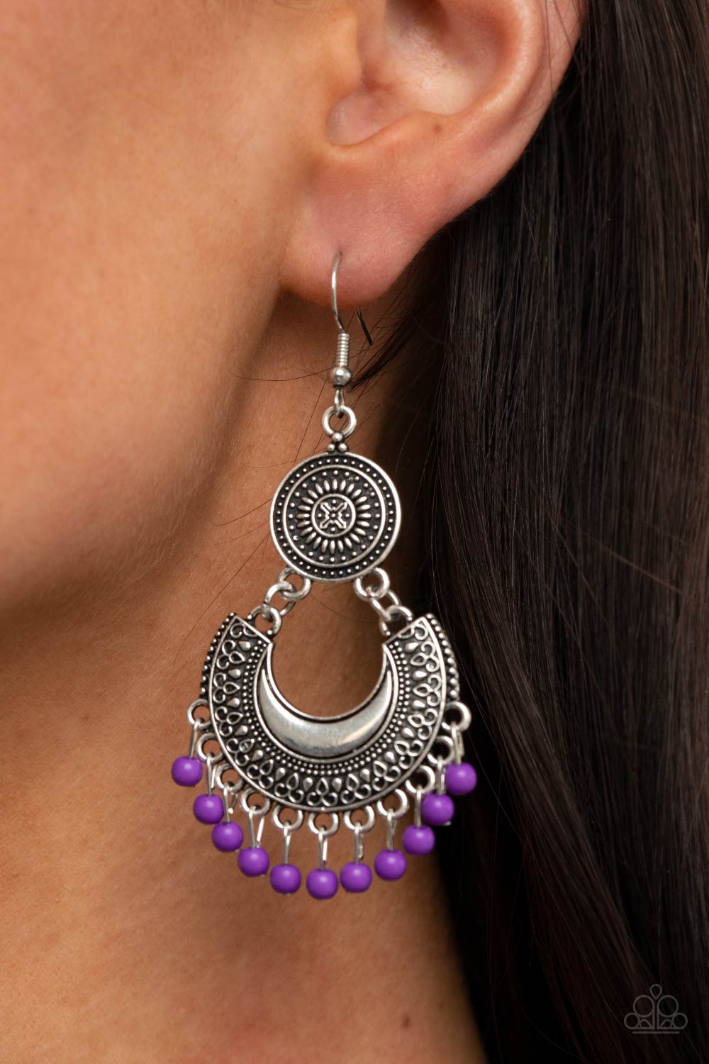 Paparazzi Earrings - Yes I Cancun - Purple