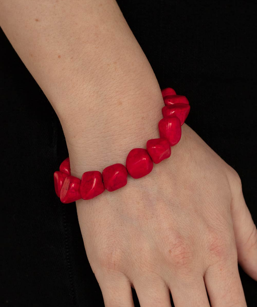 Paparazzi Bracelets - Prehistoric Paradise - Red