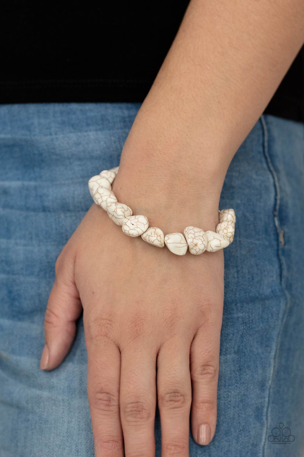 Paparazzi Bracelets - Prehistoric Paradise - White