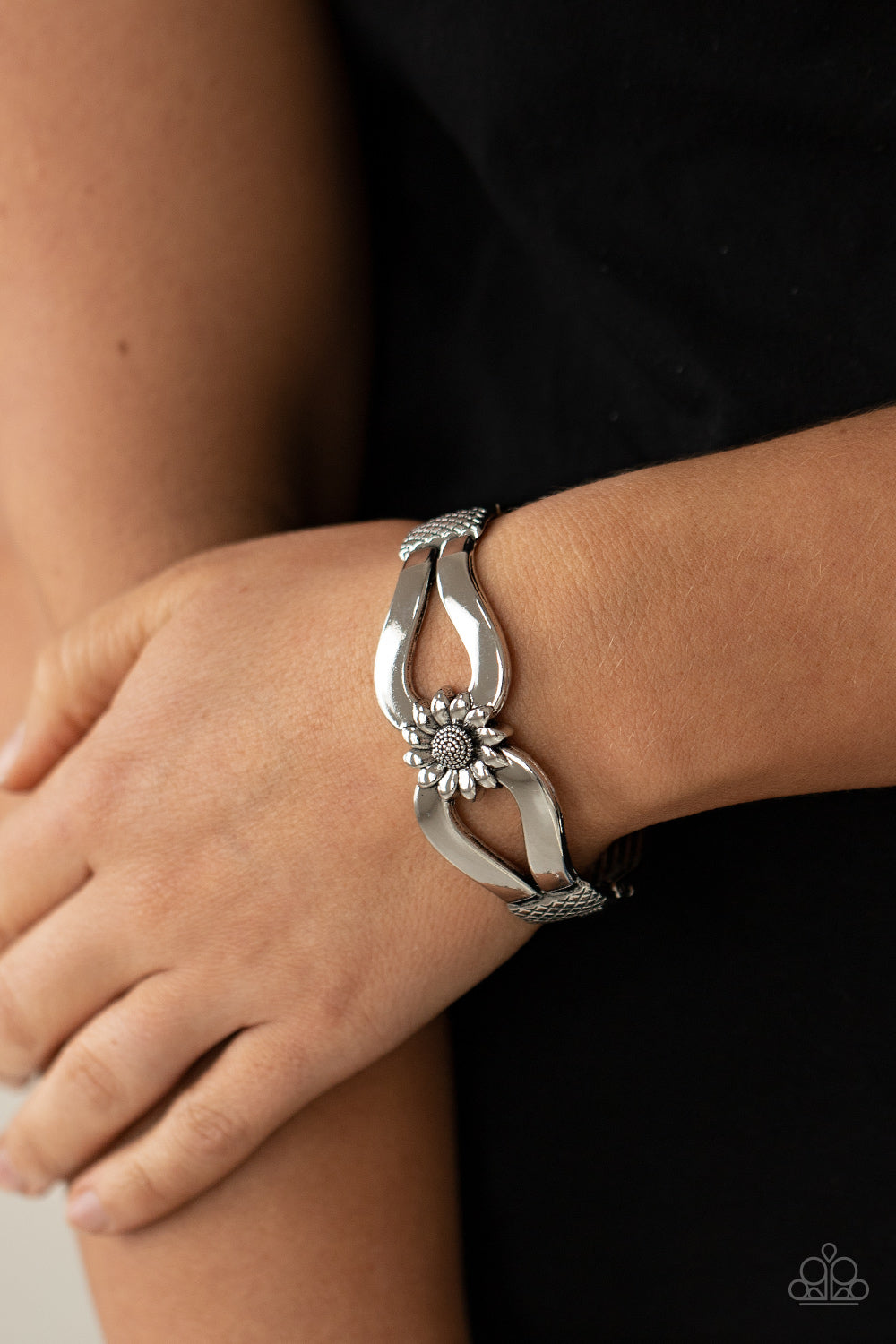 Paparazzi Bracelets - Let A Hundred Sunflowers Bloom - Silver