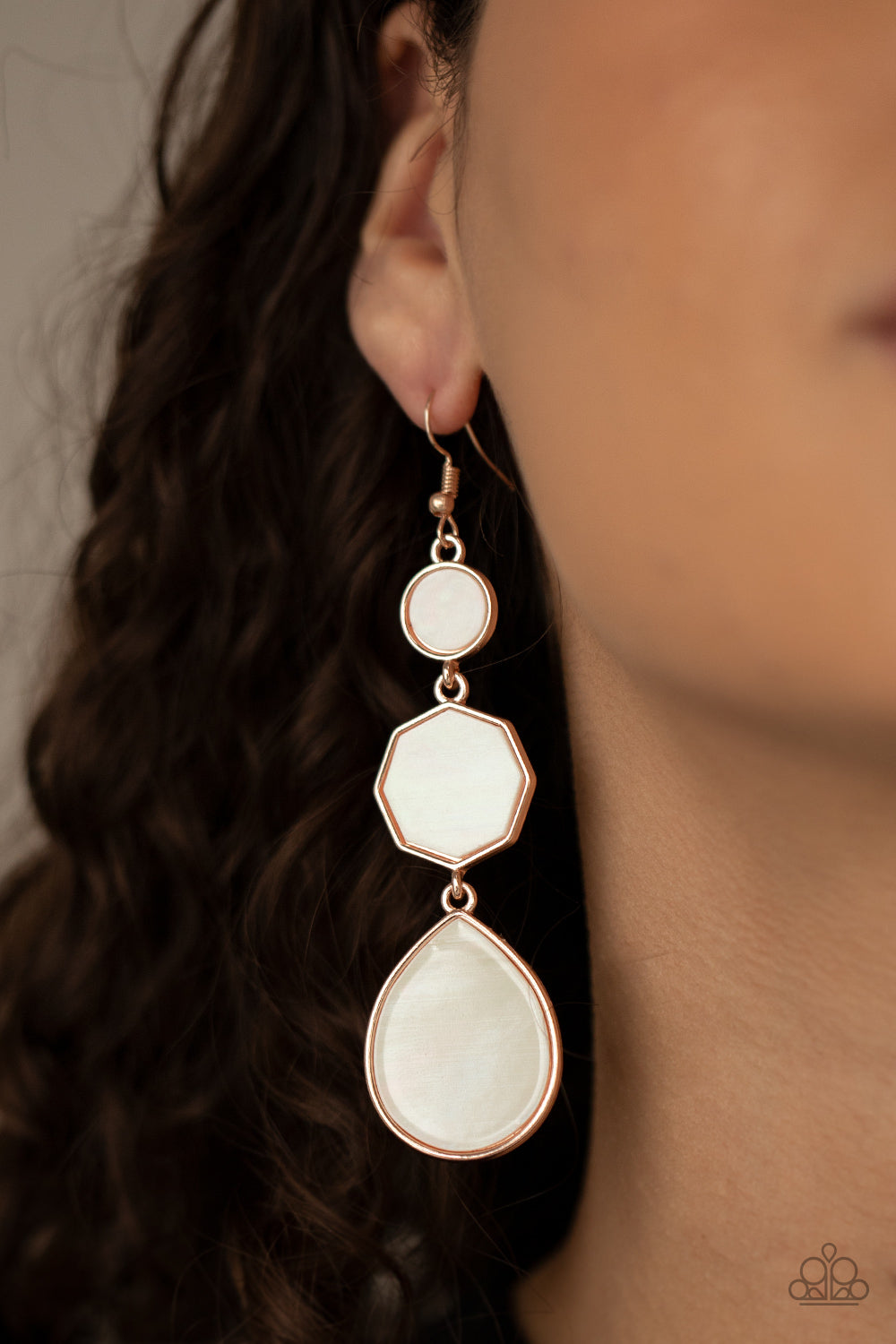 Paparazzi Earrings - Progressively Posh - Rose Gold