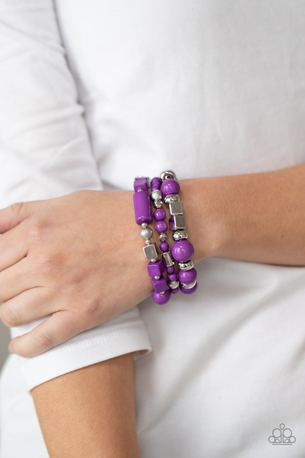 Paparazzi Bracelets - Perfectly Prismatic - Purple