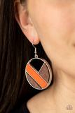 Paparazzi Earrings - Don't Be Modest - Orange