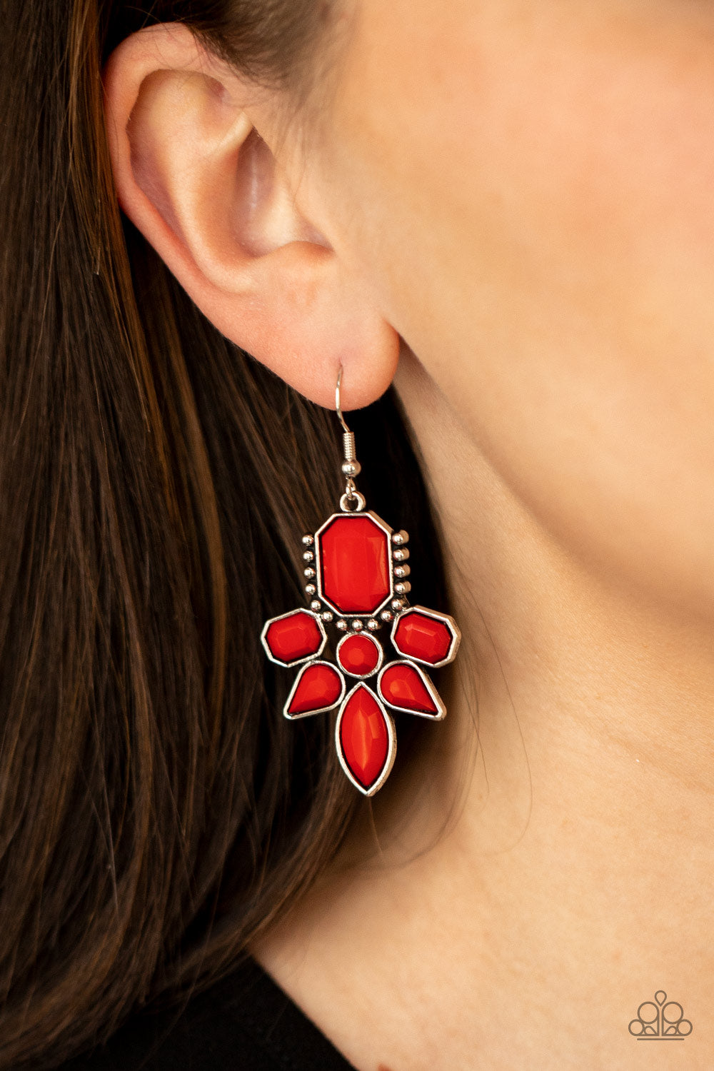 Paparazzi Earrings - Vacay Vixen - Red