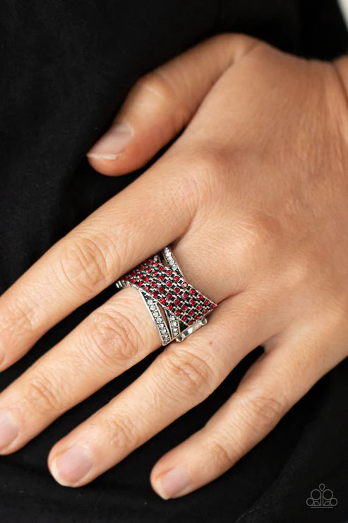 Paparazzi Rings - Classic Crossover - Red