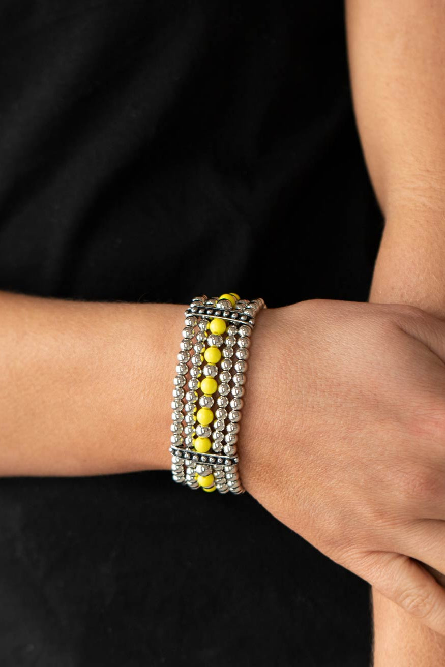Paparazzi Bracelets - Gloss Over The Details - Yellow