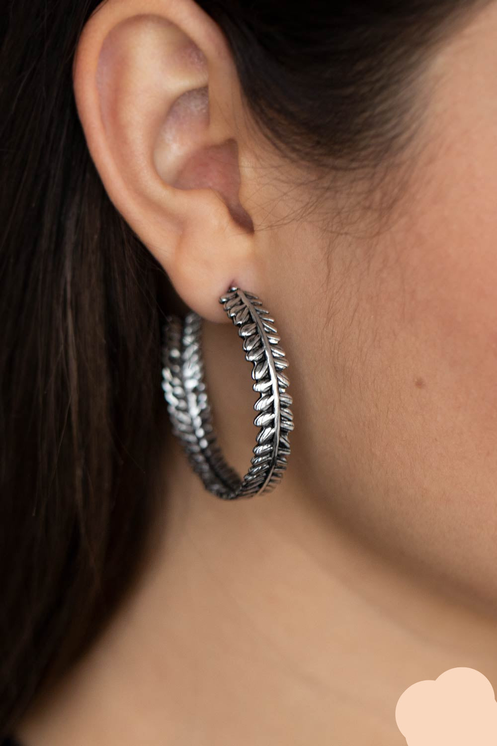Paparazzi Earrings - Laurel Gardens - Silver - E1791