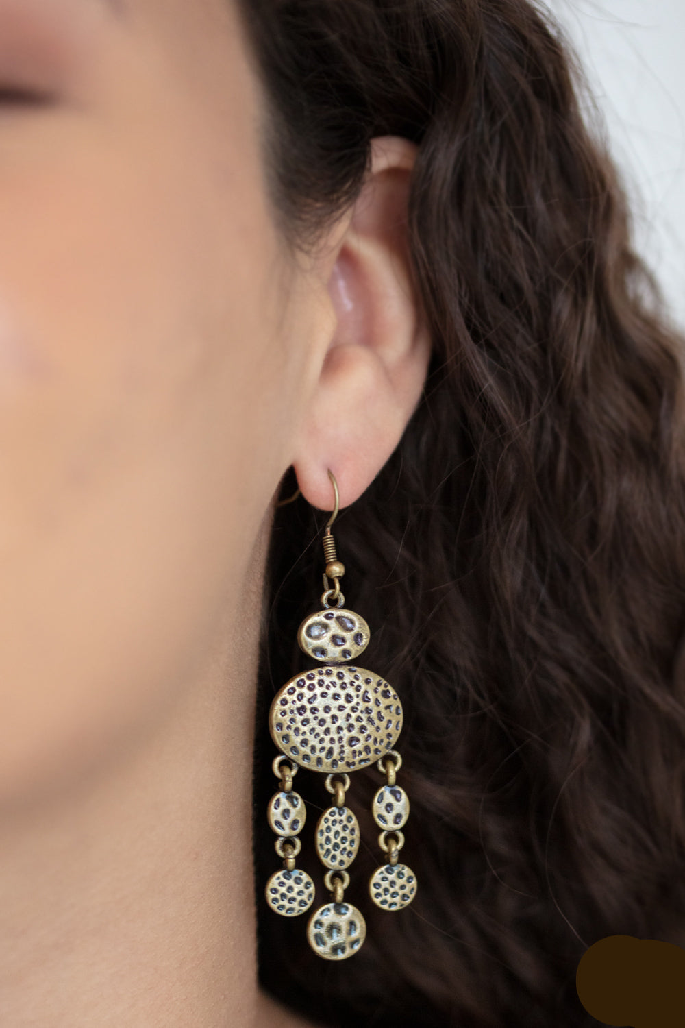 Paparazzi Earrings - Get Your Artifacts Straight - Brass - E293
