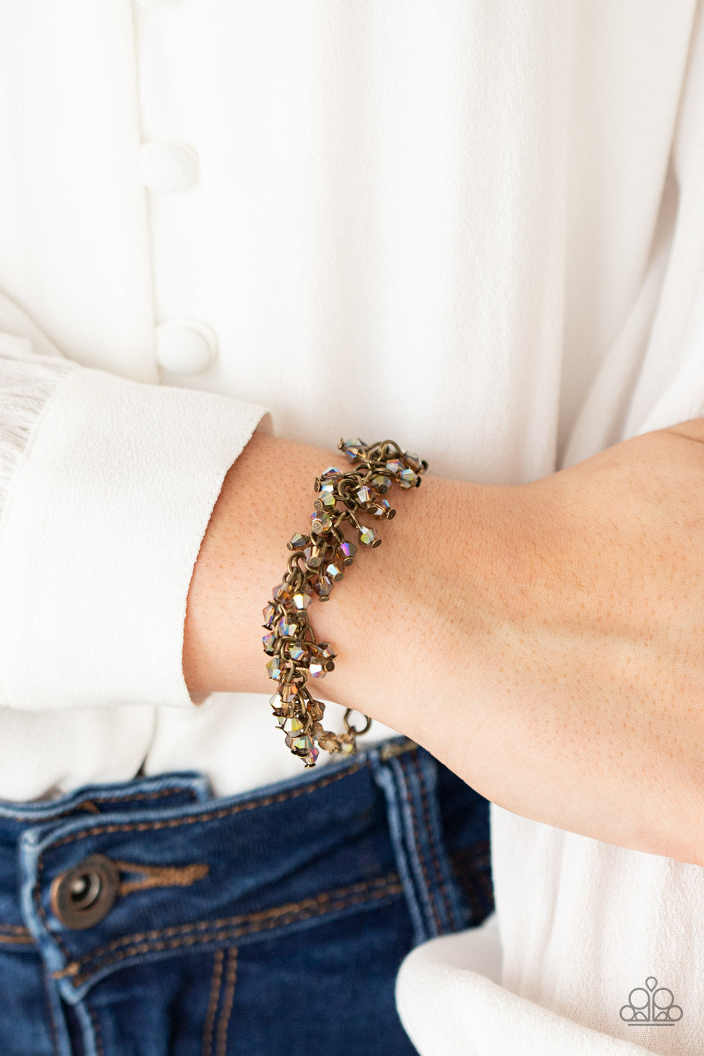 Paparazzi Bracelets - Twinkly Twilight - Brass