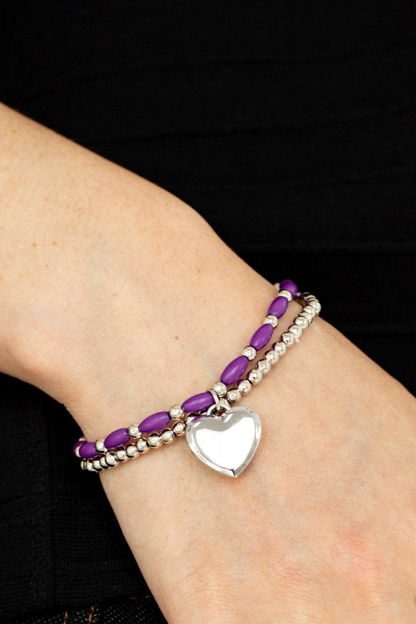 Paparazzi Bracelets - Candy Gram - Purple