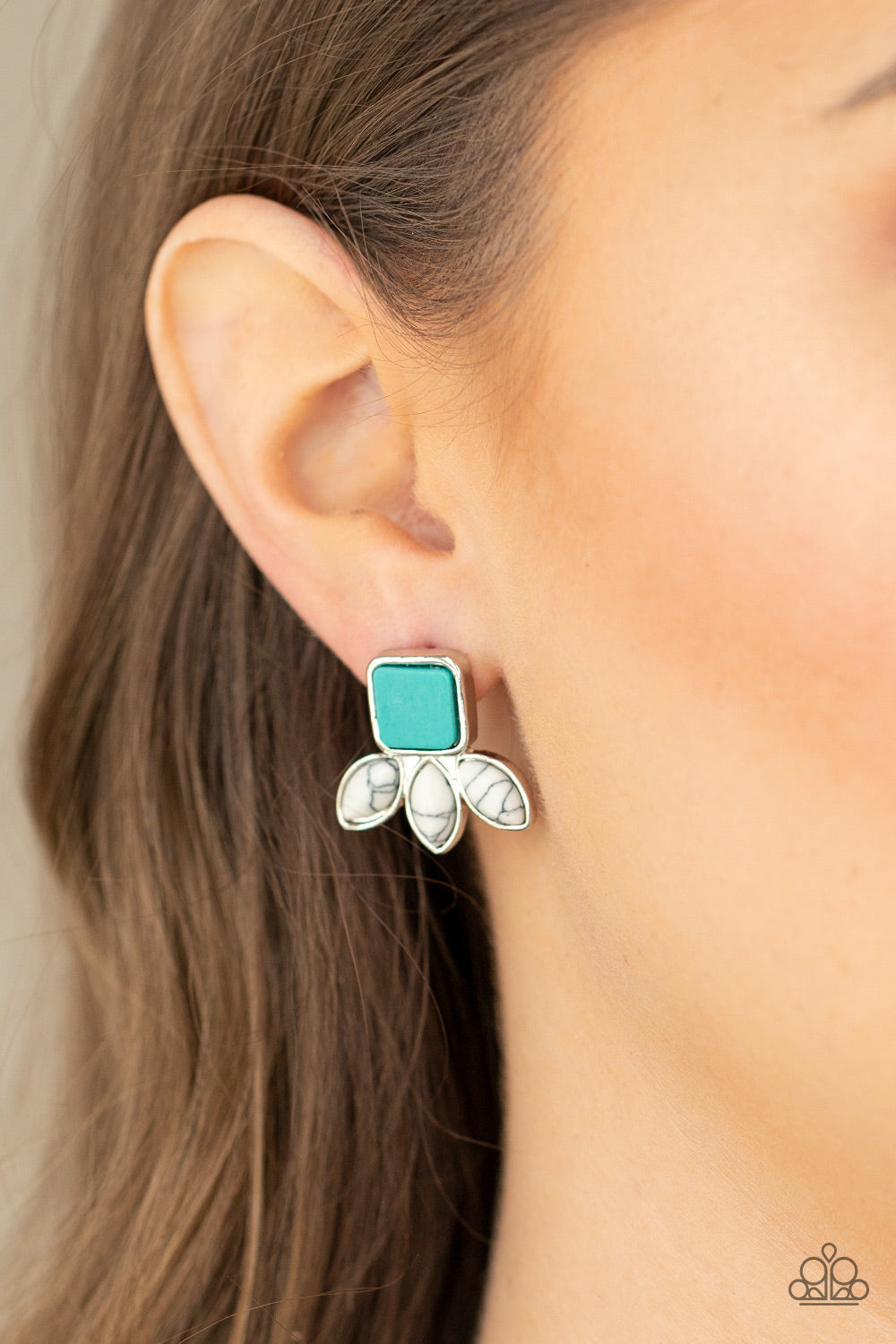 Paparazzi Earrings - Hill Country Blossoms - Blue