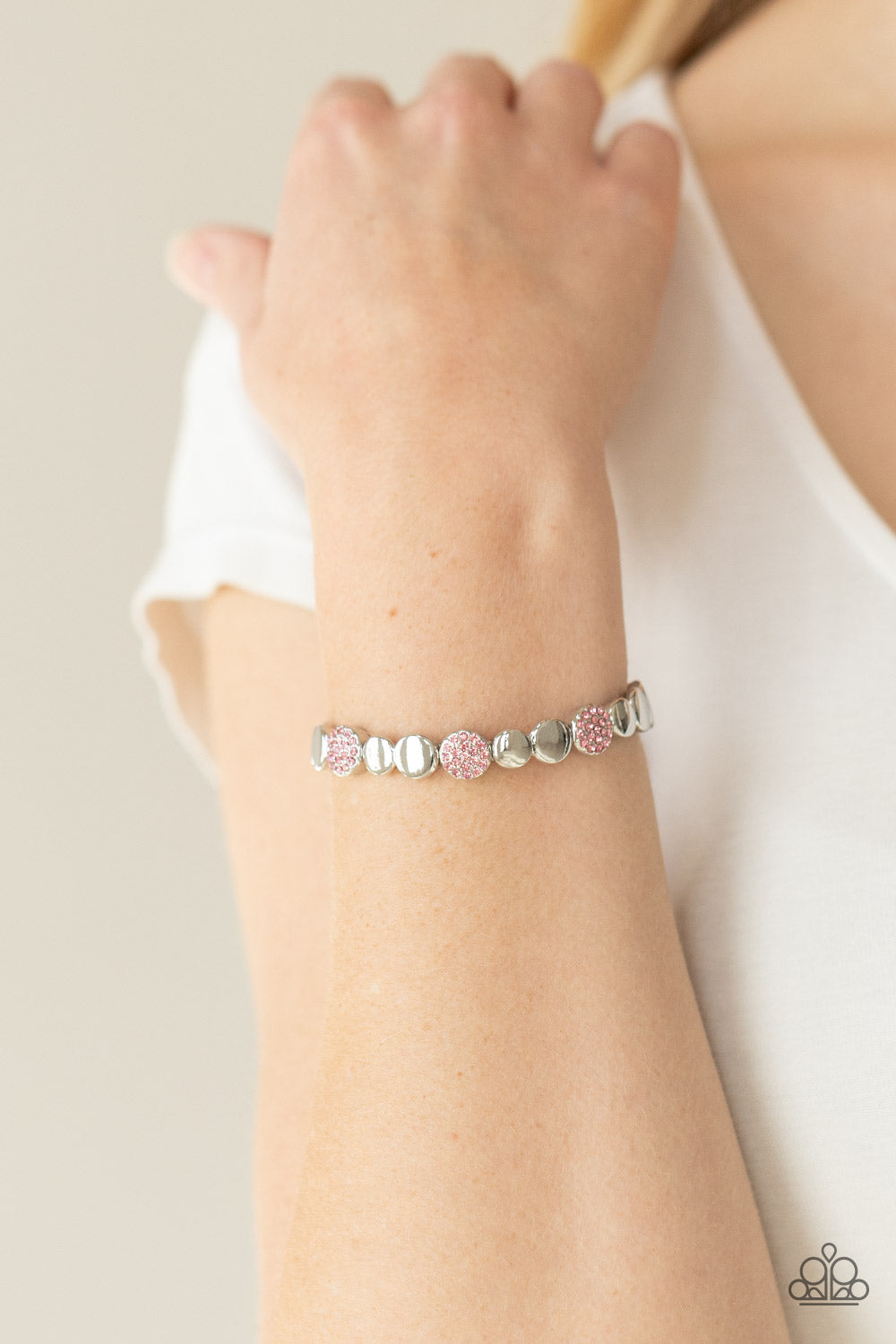 Paparazzi Bracelets - Dimensional Dazzle - Pink