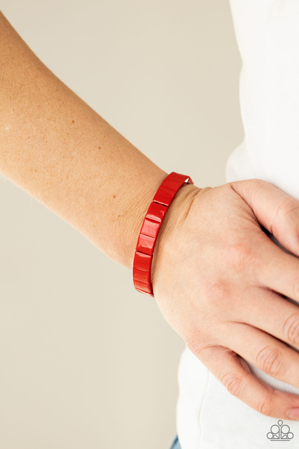 Paparazzi Bracelets - Material Movement - Red