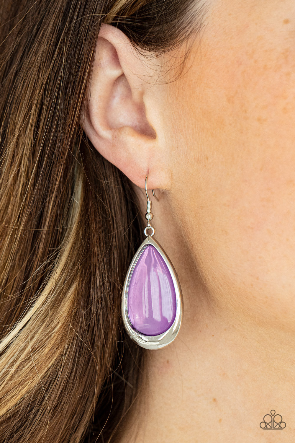 Paparazzi Earrings - A World To Seer - Purple