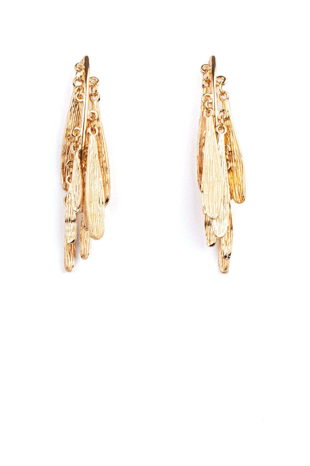 Paparazzi Earrings - Pursuing The Plumes - Gold