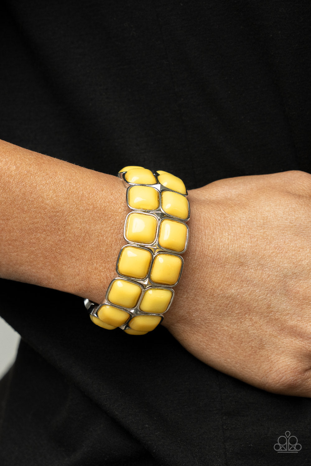 Paparazzi Bracelets - Double The DIVA-ttitude - Yellow