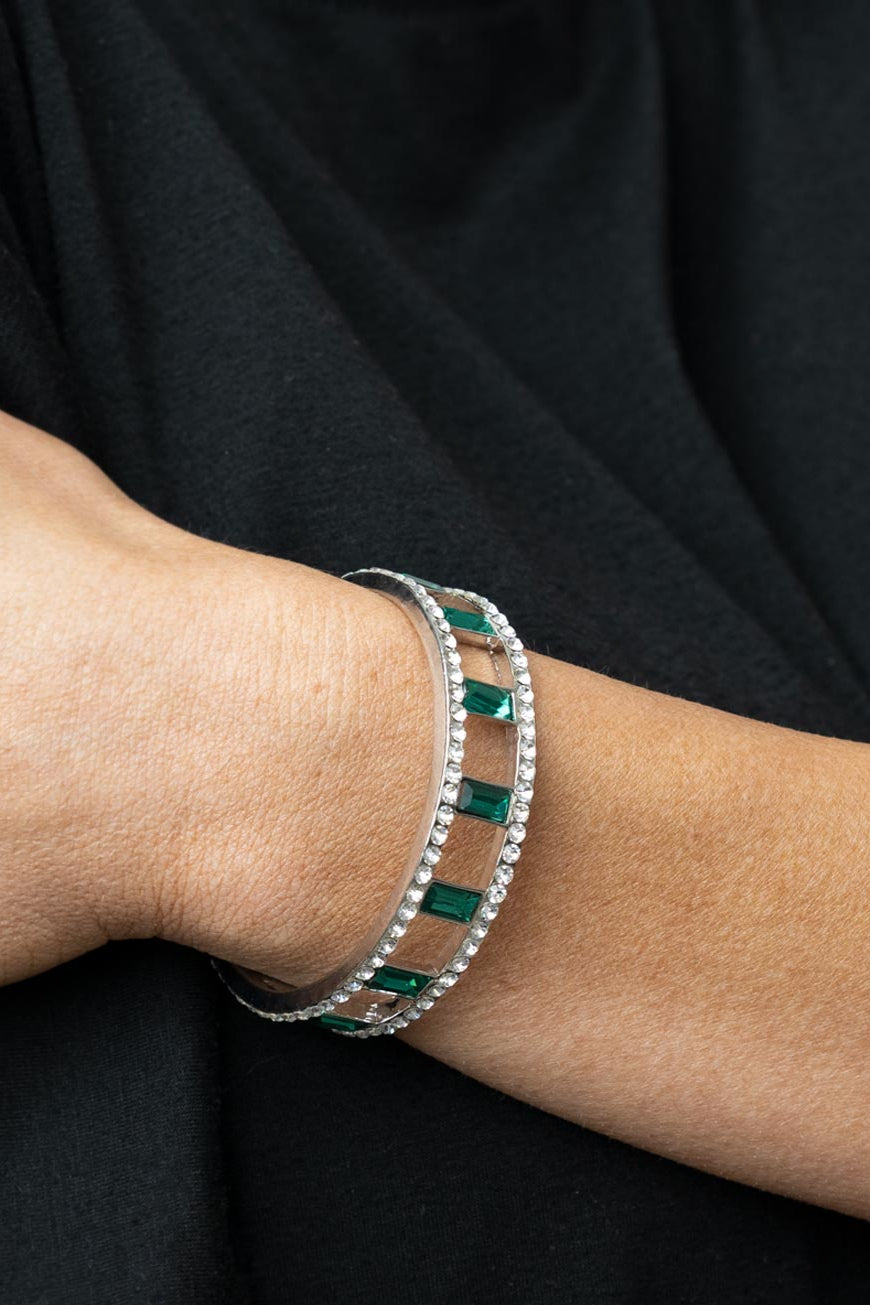 Paparazzi Bracelets - Industrial Icing - Green