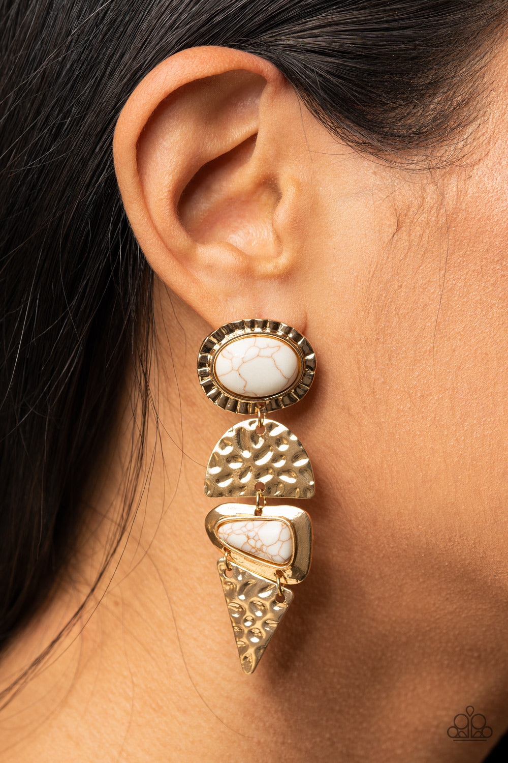 Paparazzi Earrings - Earthy Extravagance - Gold