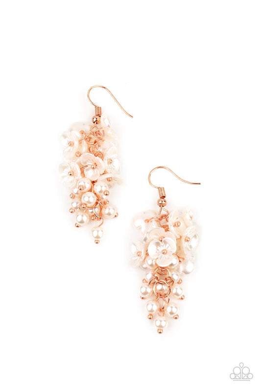 Paparazzi Earrings - Bountiful Bouquets - Copper