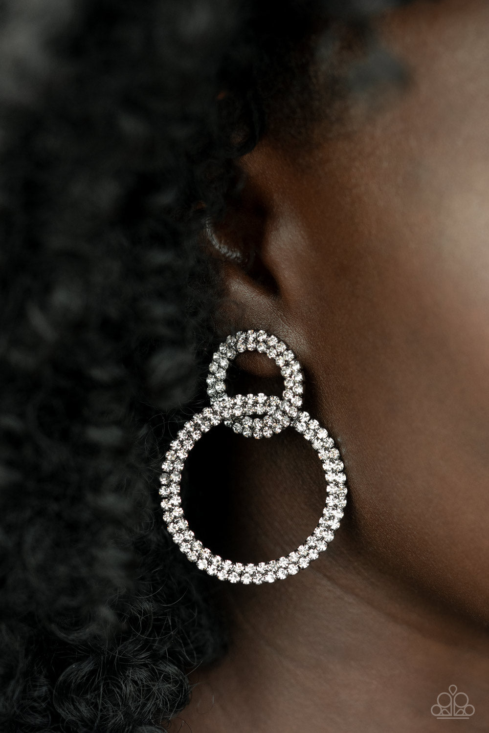 Paparazzi Earrings - Intensely Icy - Black