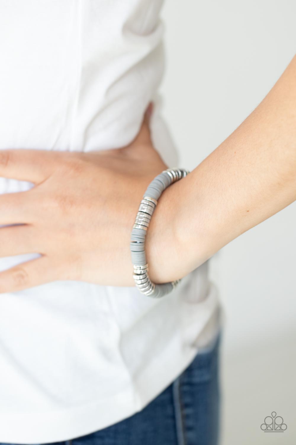 Paparazzi Bracelets - Stacked in Your Favor - Silver