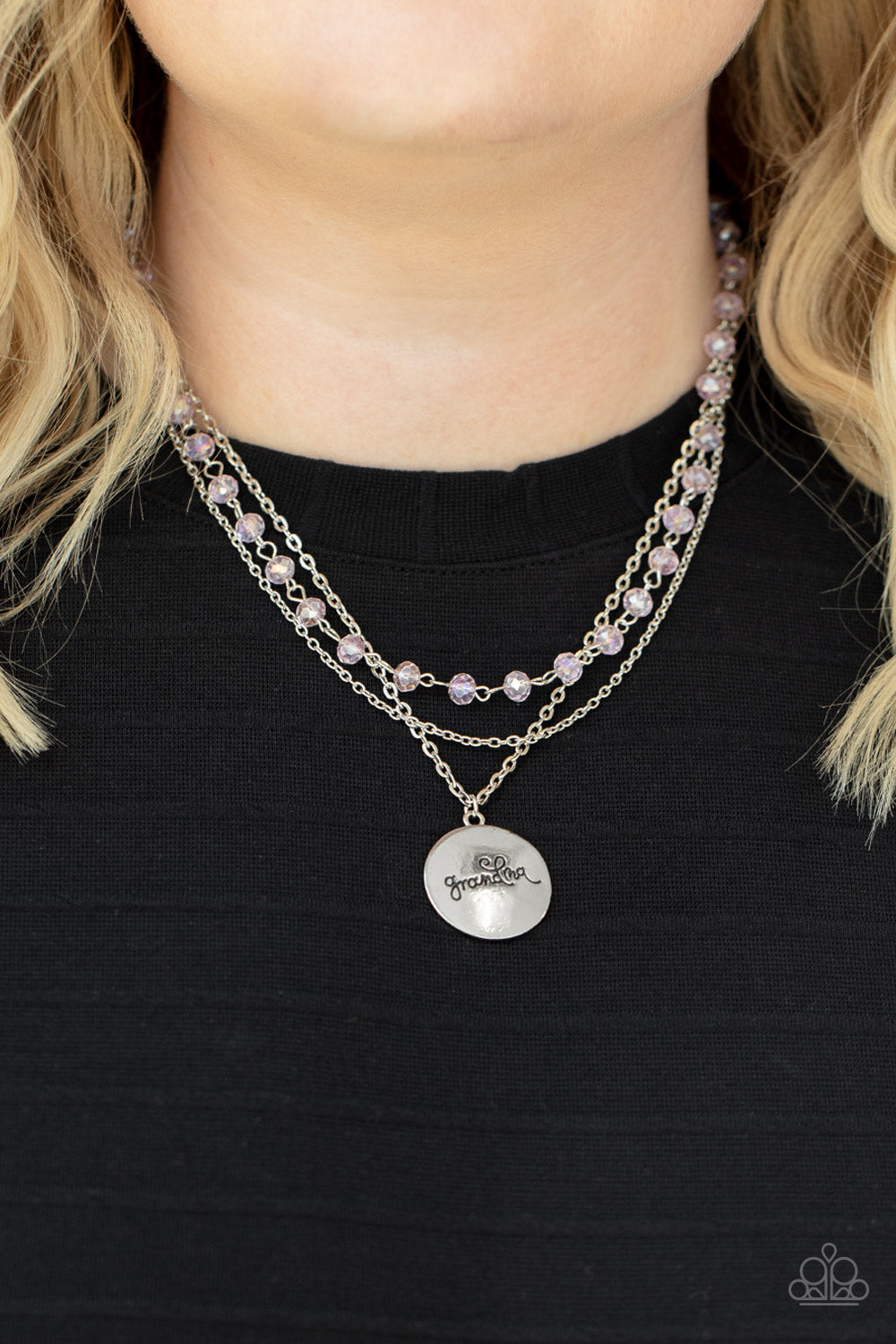 Paparazzi Necklaces - Promoted to Grandma - Pink