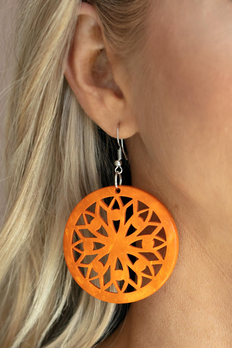 Paparazzi Earrings - Ocean Canopy - Orange