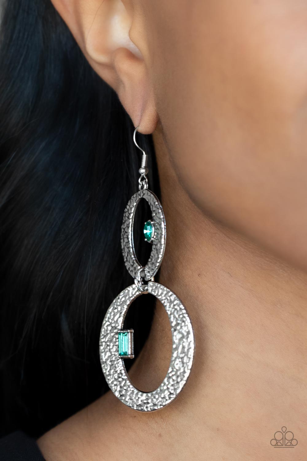 Paparazzi Earrings - Ova and Oval Again - Green