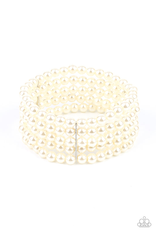 Paparazzi Bracelets - A Pearly Affair - White