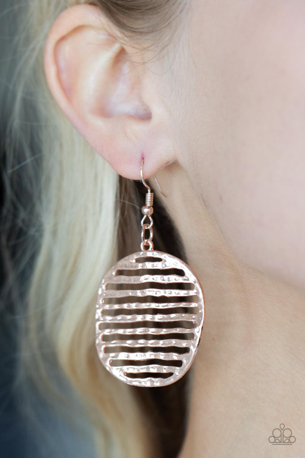 Paparazzi Earrings - Sunrise Stunner - Rose Gold
