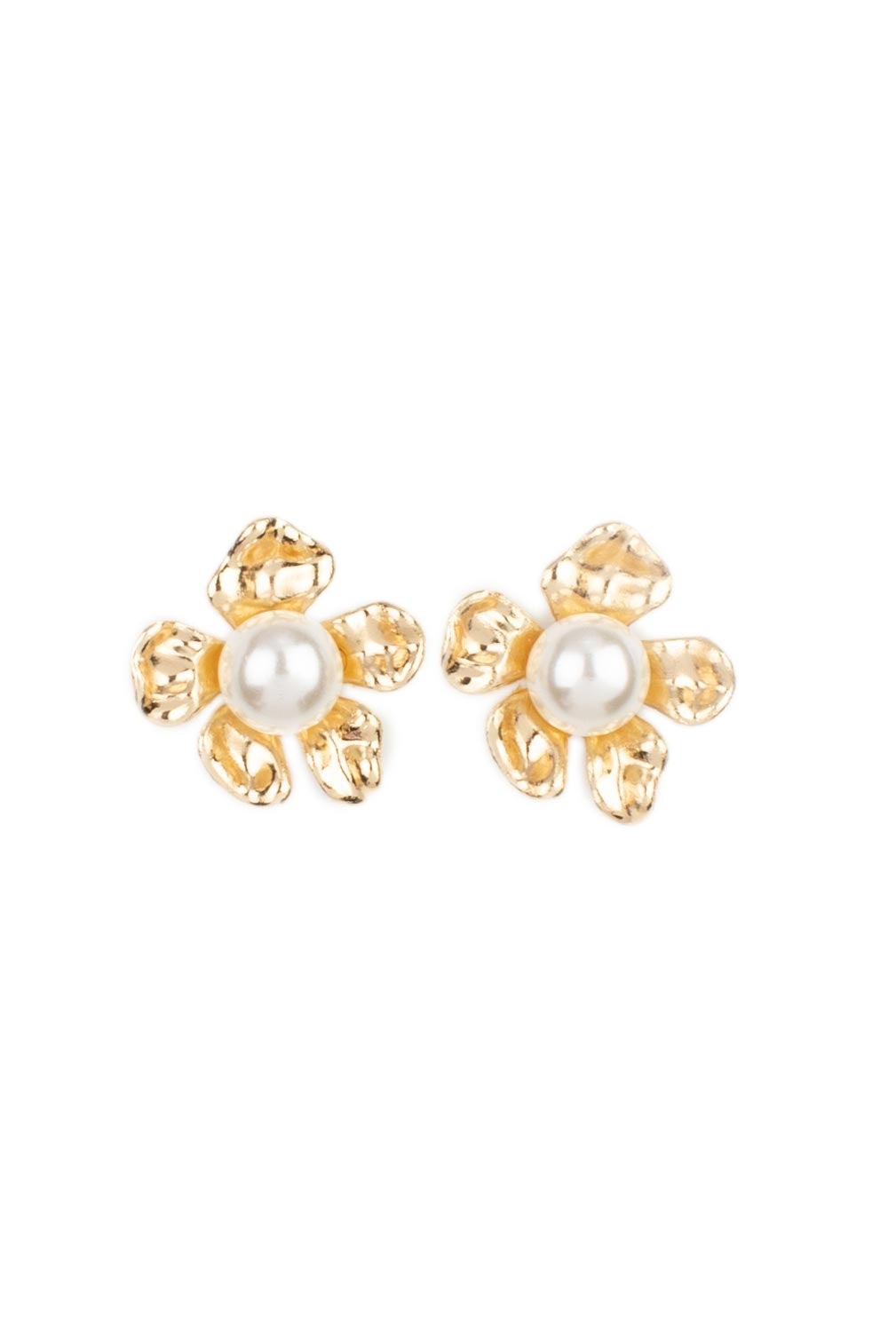 Paparazzi Earrings - Apple Blossom Pearls - Gold