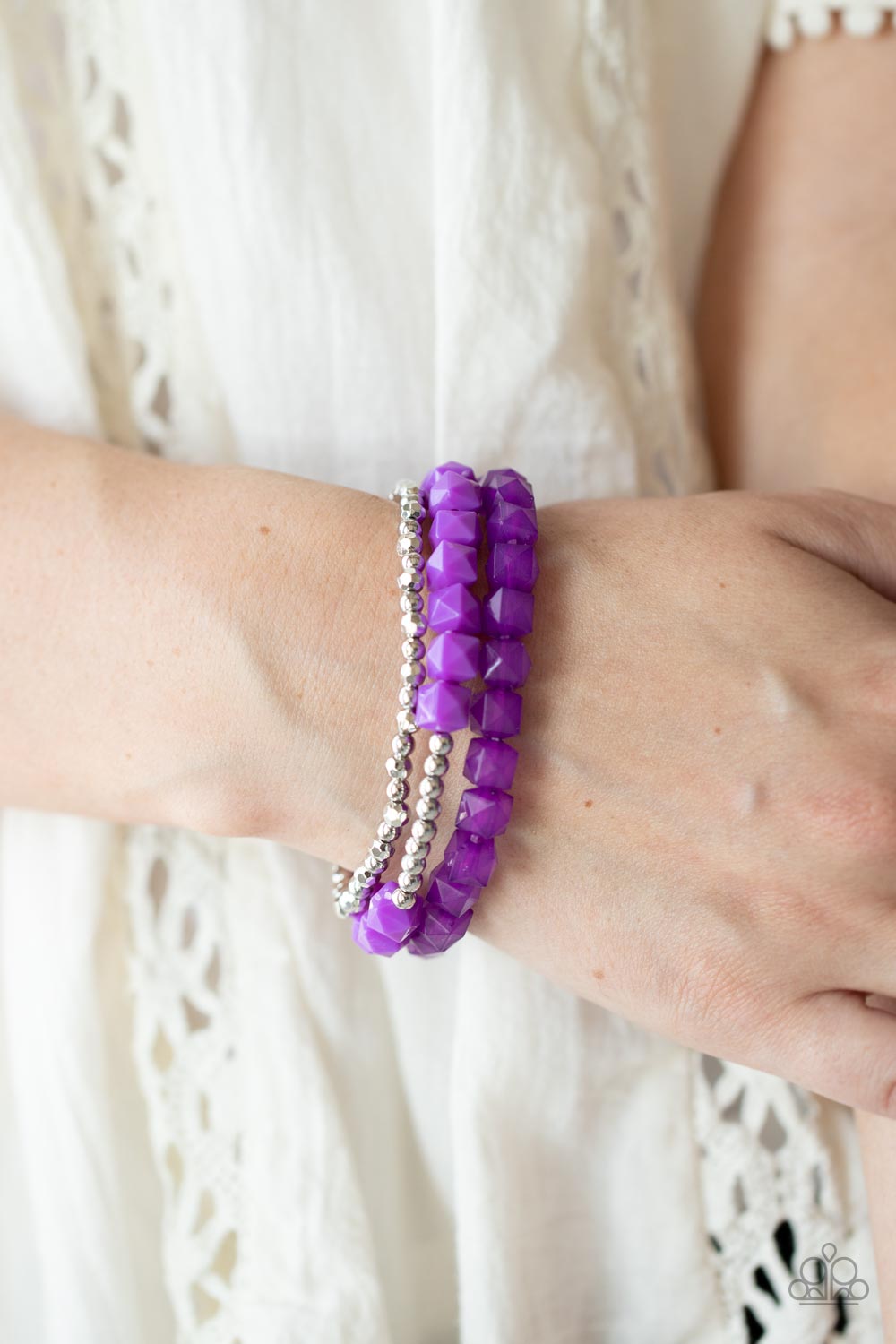 Paparazzi Bracelets - Vacay Vagabond - Purple