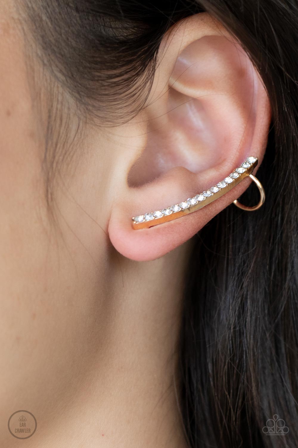 Paparazzi Earrings - Sleekly Shimmering - Gold