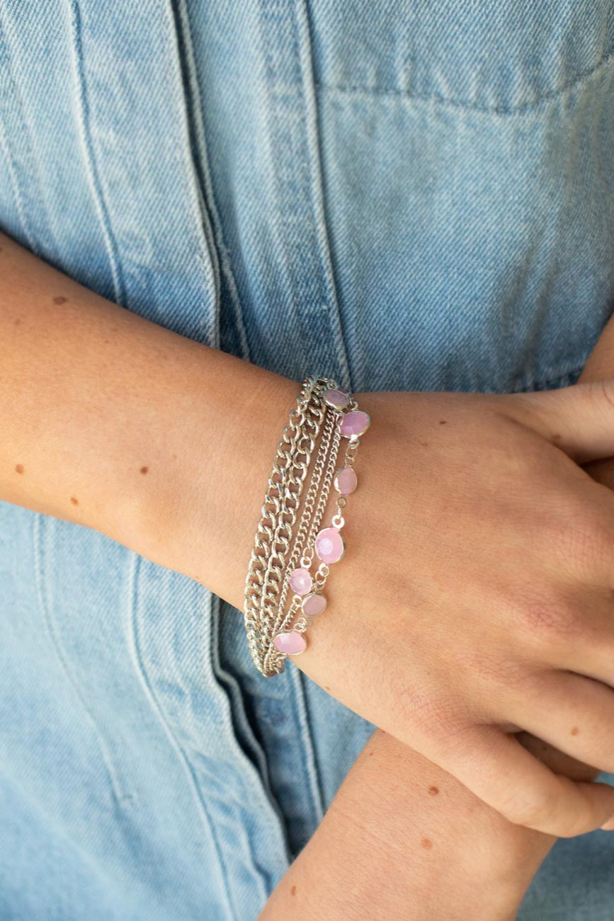 Paparazzi Bracelets - Glossy Goddess - Pink