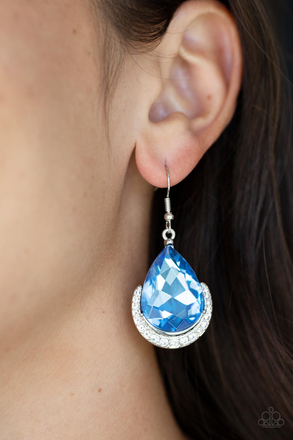 Paparazzi Earrings - Mega Marvelous - Blue
