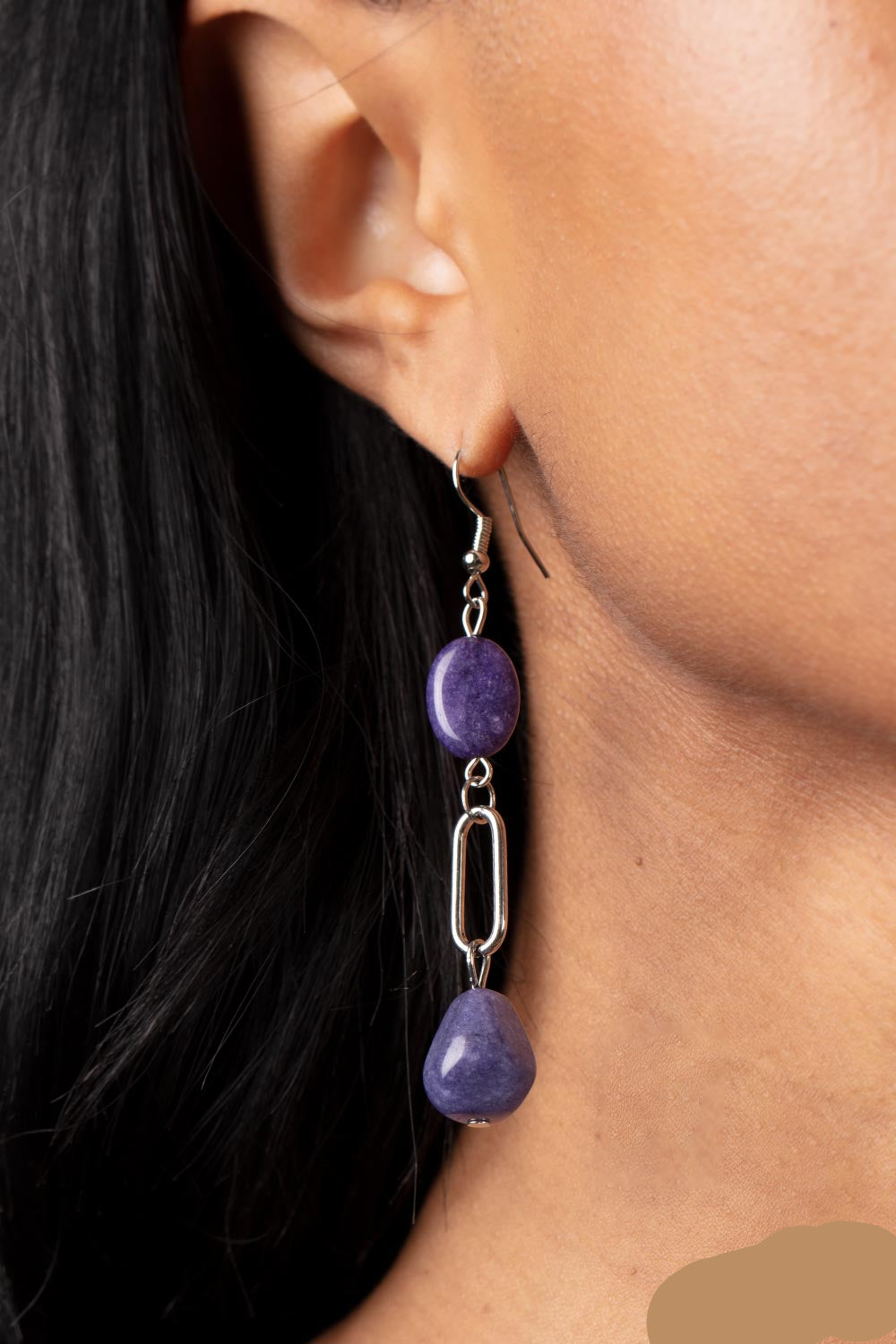 Paparazzi Earrings - Stone Apothecary - Purple - E1932
