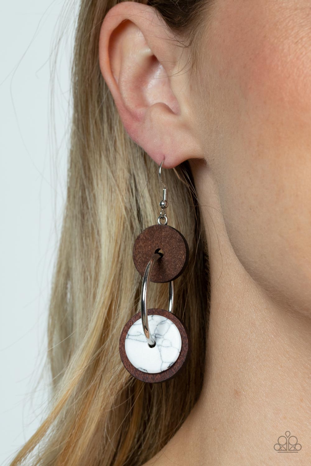Paparazzi Earrings - Artisanal Aesthetic - White