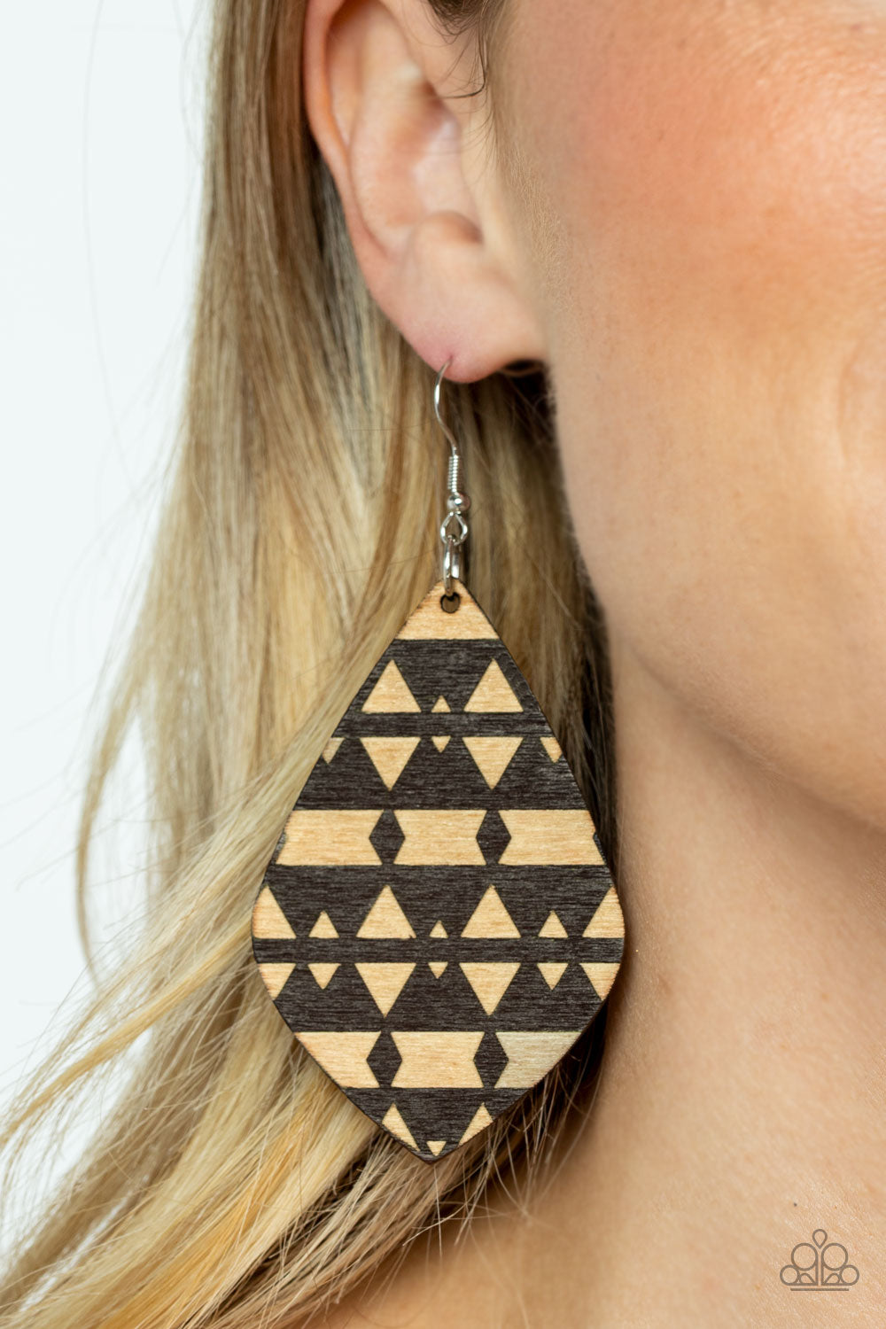 Paparazzi Earrings - Zimbabwe Zoo - Brown