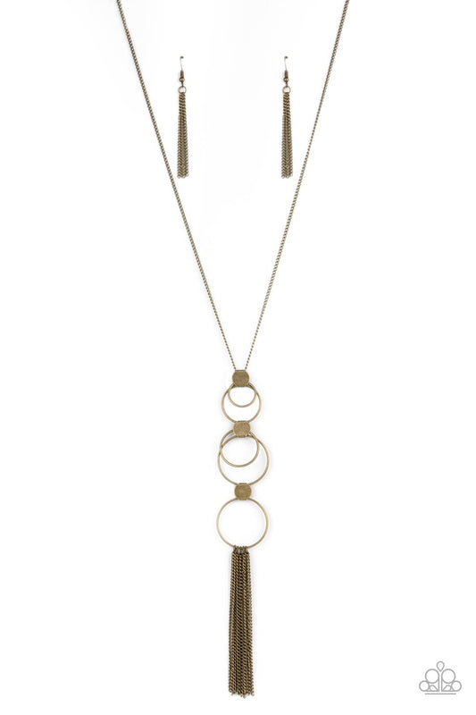 Paparazzi Necklaces - Join The Circle - Brass