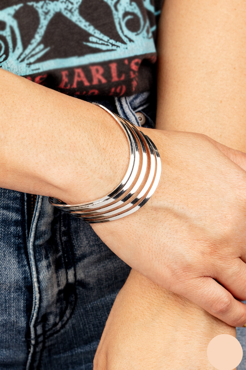 Paparazzi Bracelets - Tantalizingly Tiered - Silver