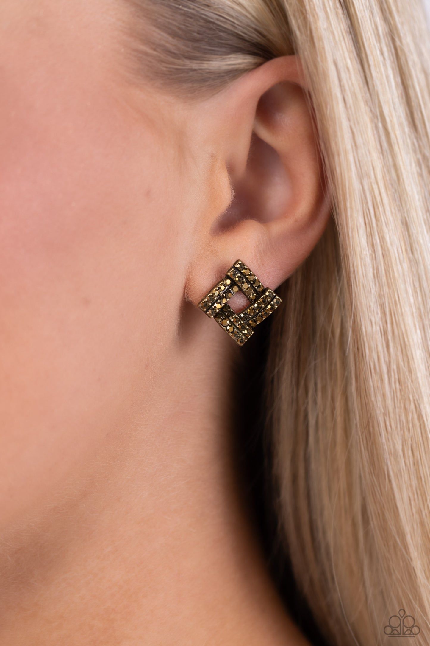 Paparazzi Earrings - Times Square Scandalous - Brass