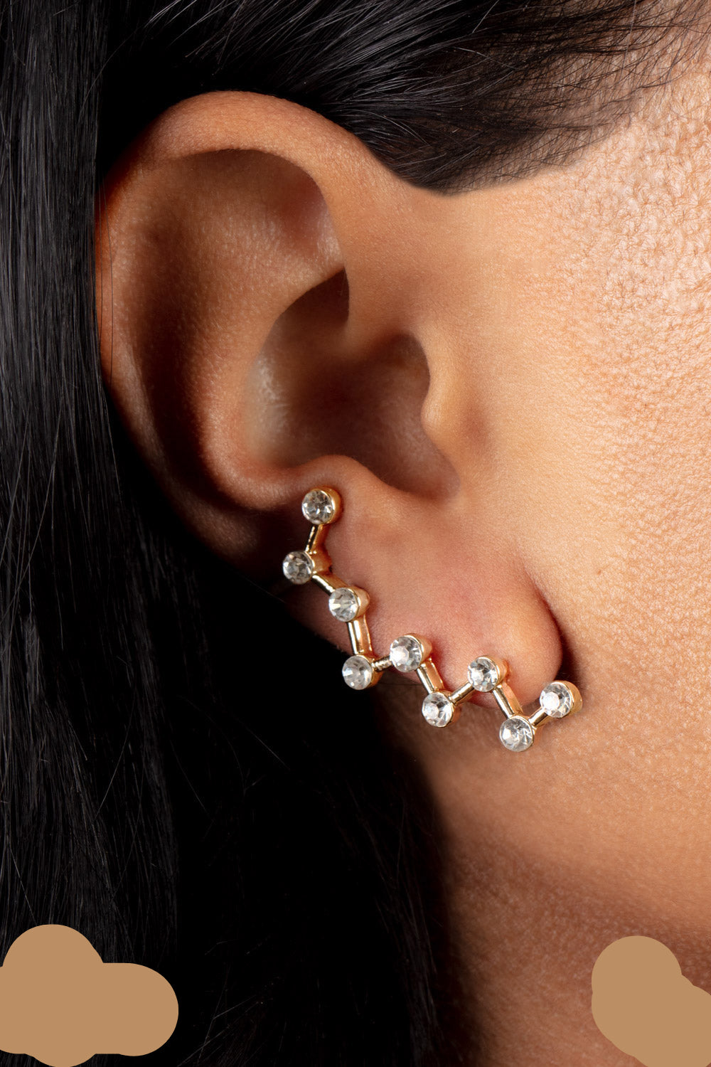 Paparazzi Earrings - Clamoring Constellations - Gold