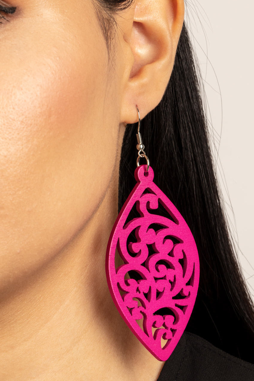 Paparazzi Earrings - Coral Garden - Pink