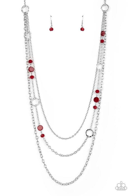 Paparazzi Necklaces - Starry-Eyed Eloquence - Red