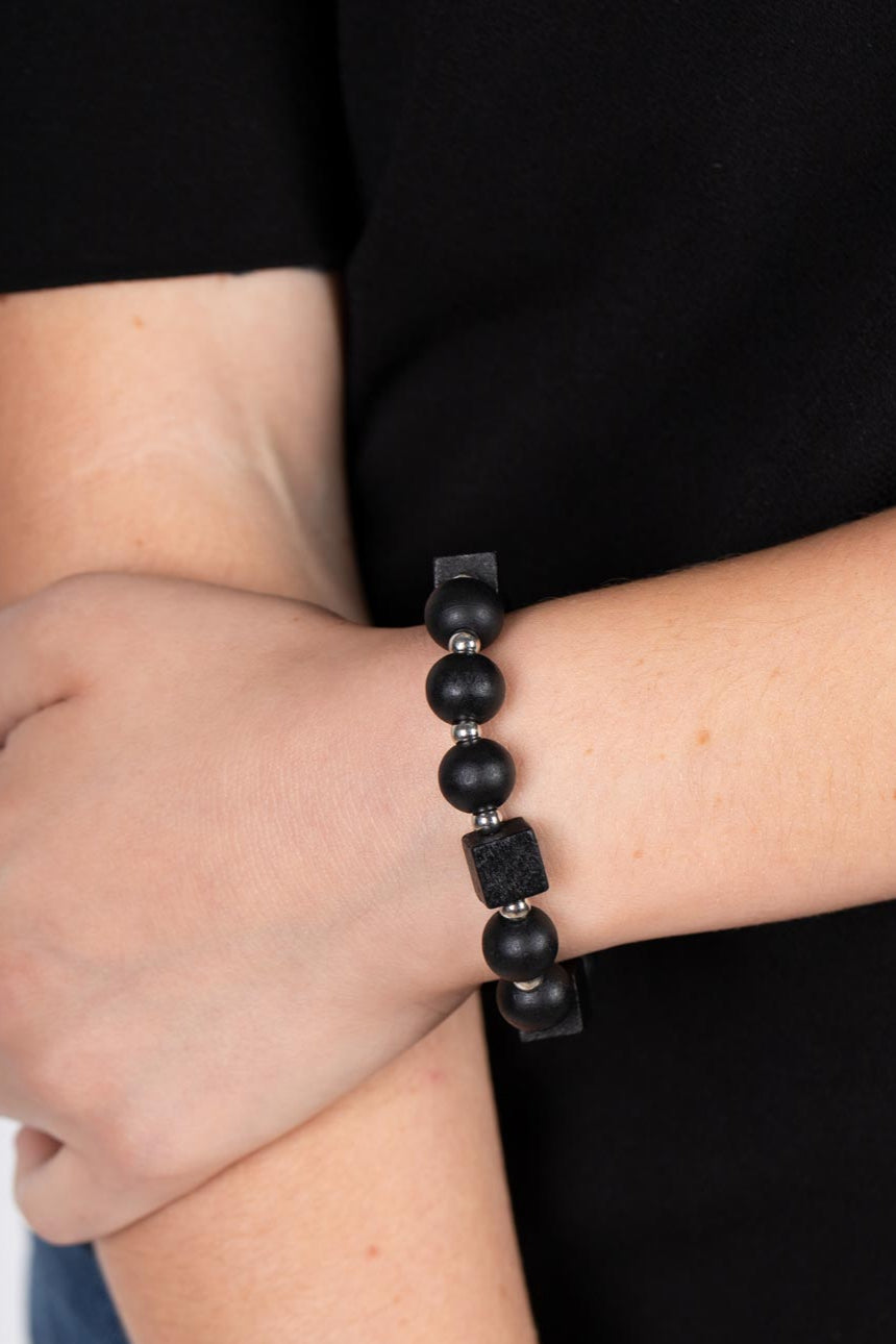 Paparazzi Bracelets - Timber Trendsetter - Black