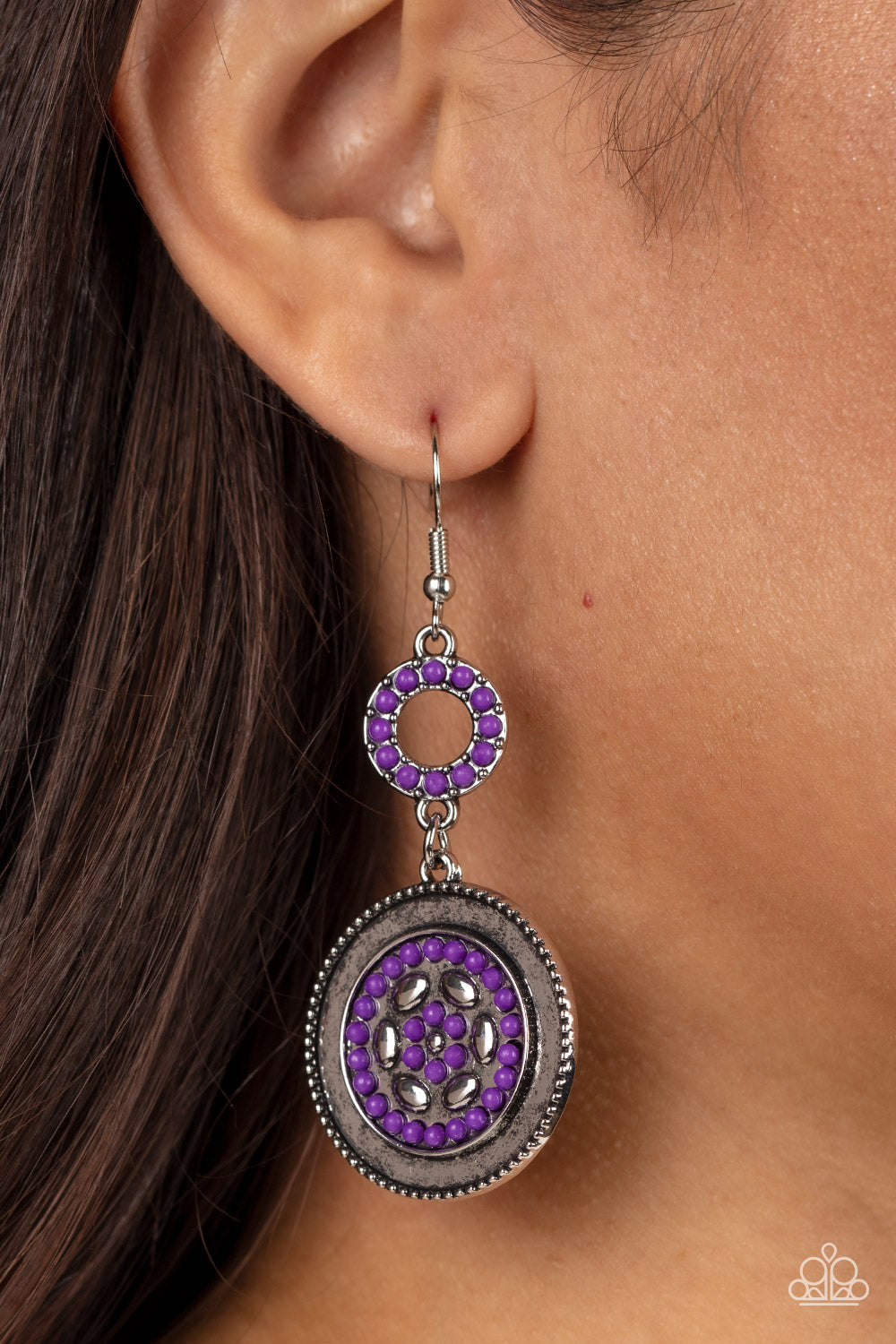 Paparazzi Earrings - Meadow Mantra - Purple
