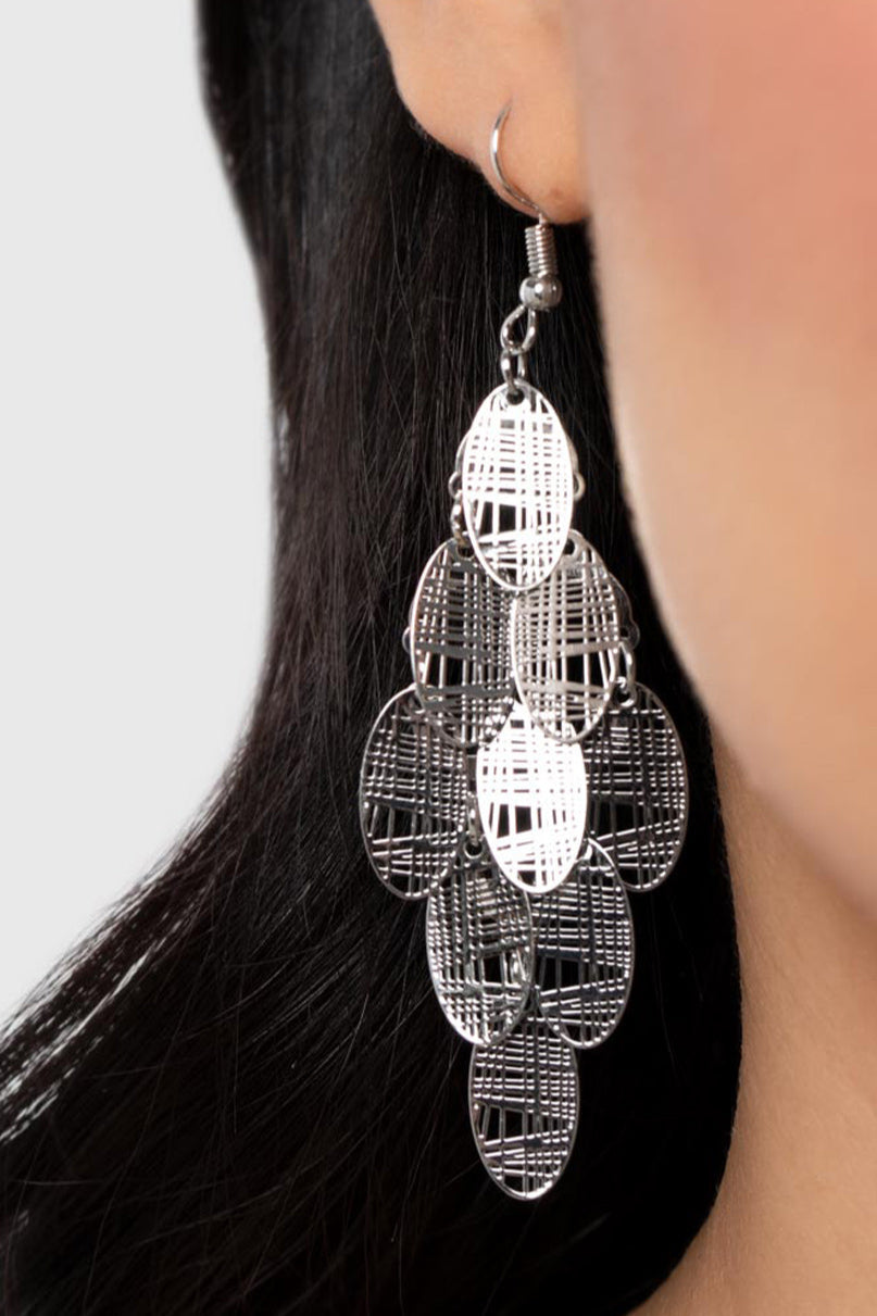 Paparazzi Earrings - Cross It Off My List - Silver