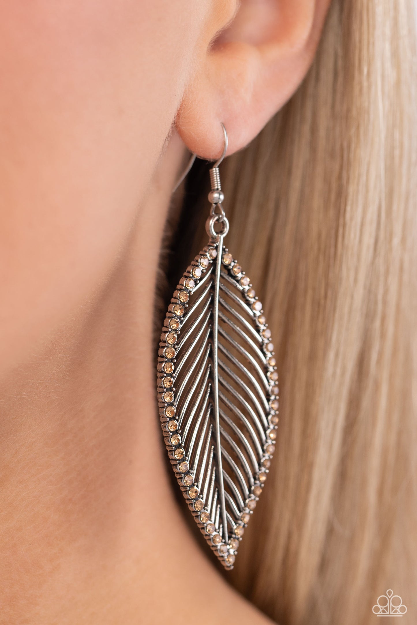 Paparazzi Earrings - Canopy Cabaret - Brown